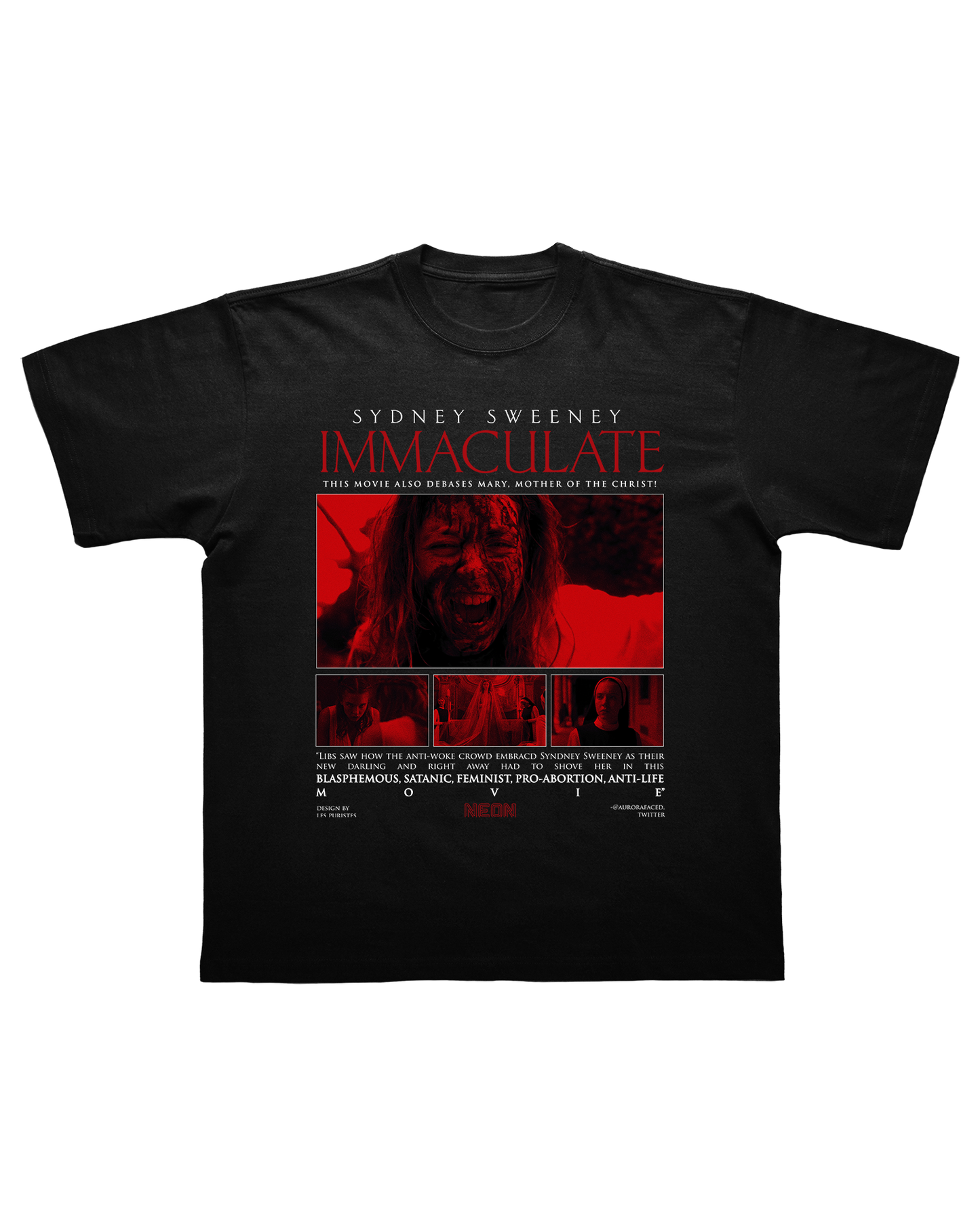 SYDNEY SWEENEY "IMMACULATE" UNISEX TEE