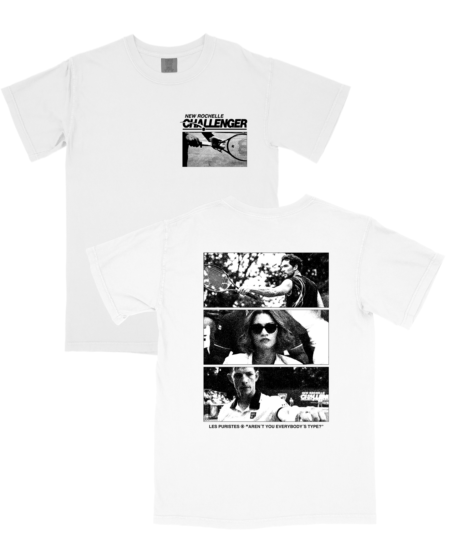 New Rochelle Challenger B&amp;W Double Print Tee