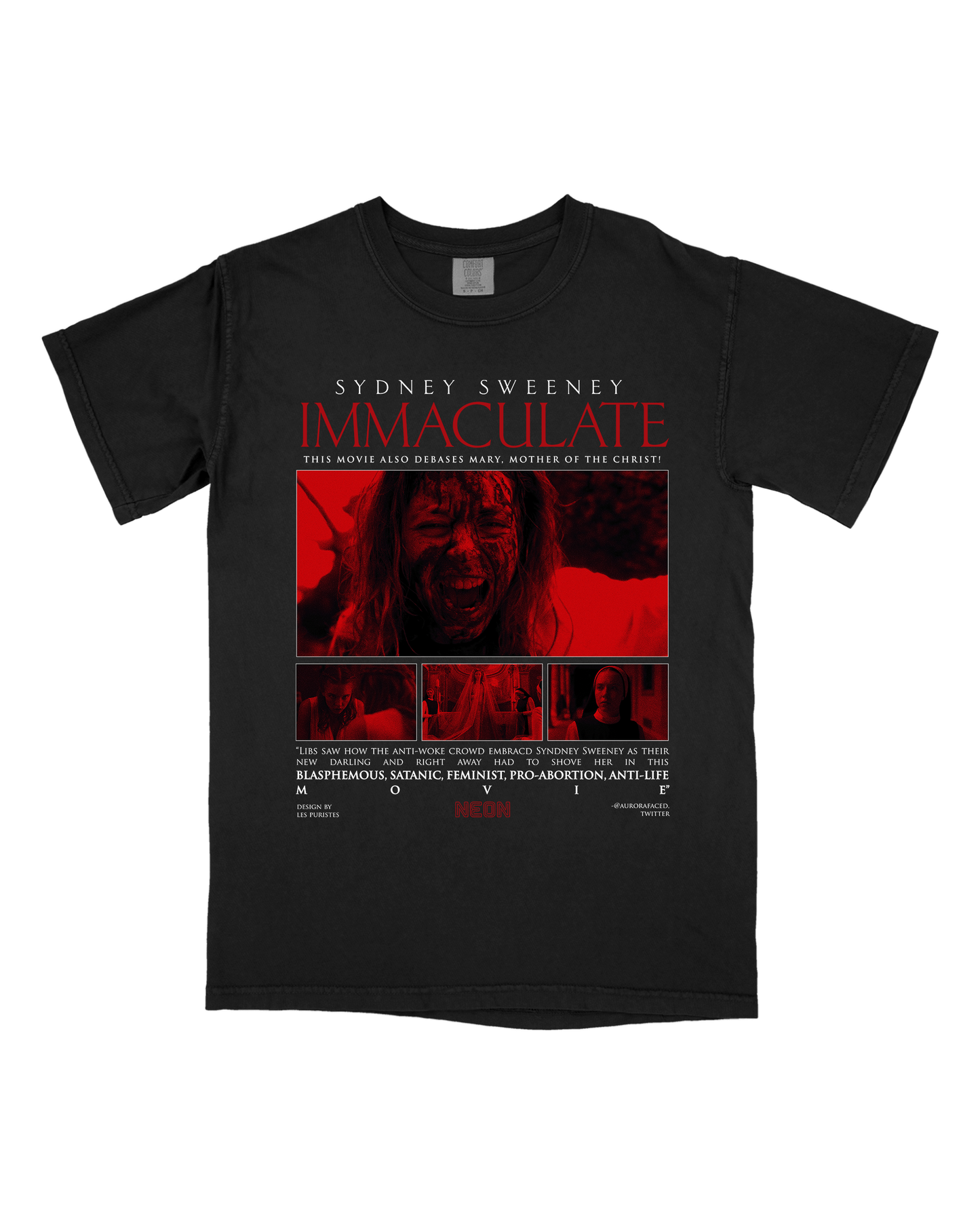 SYDNEY SWEENEY "IMMACULATE" UNISEX TEE