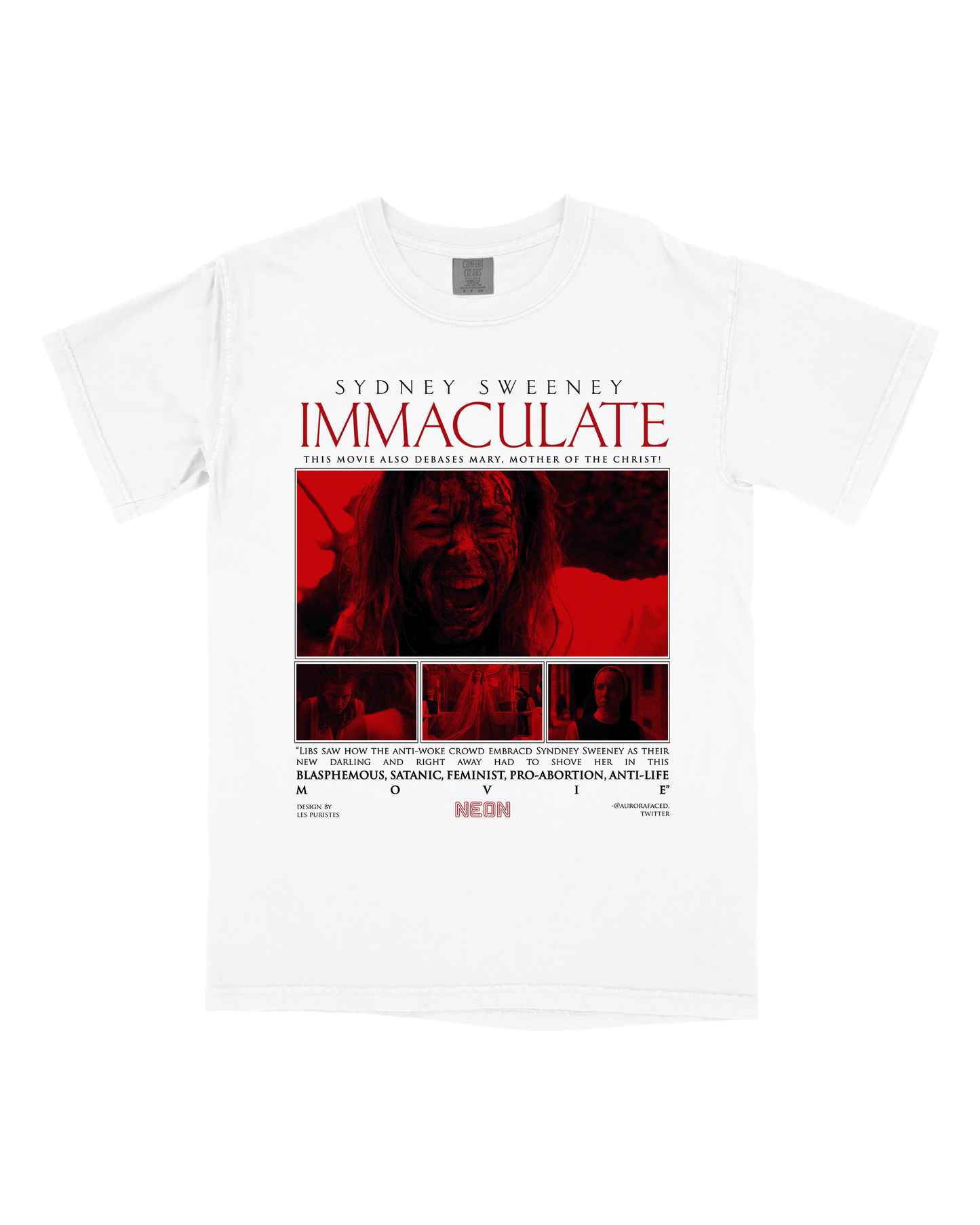 SYDNEY SWEENEY "IMMACULATE" UNISEX TEE