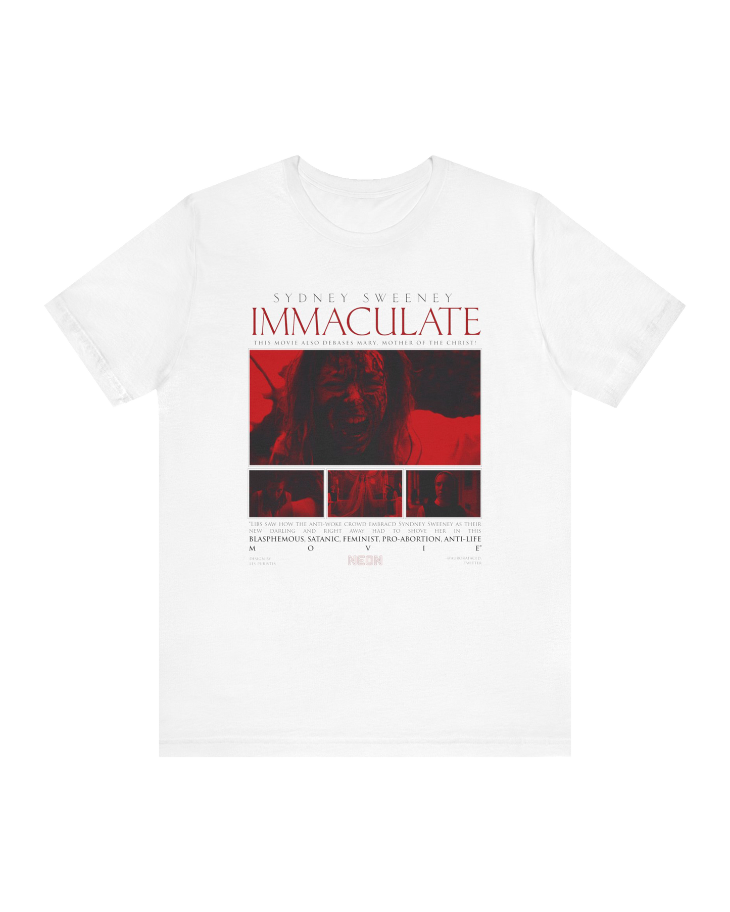 SYDNEY SWEENEY "IMMACULATE" UNISEX TEE